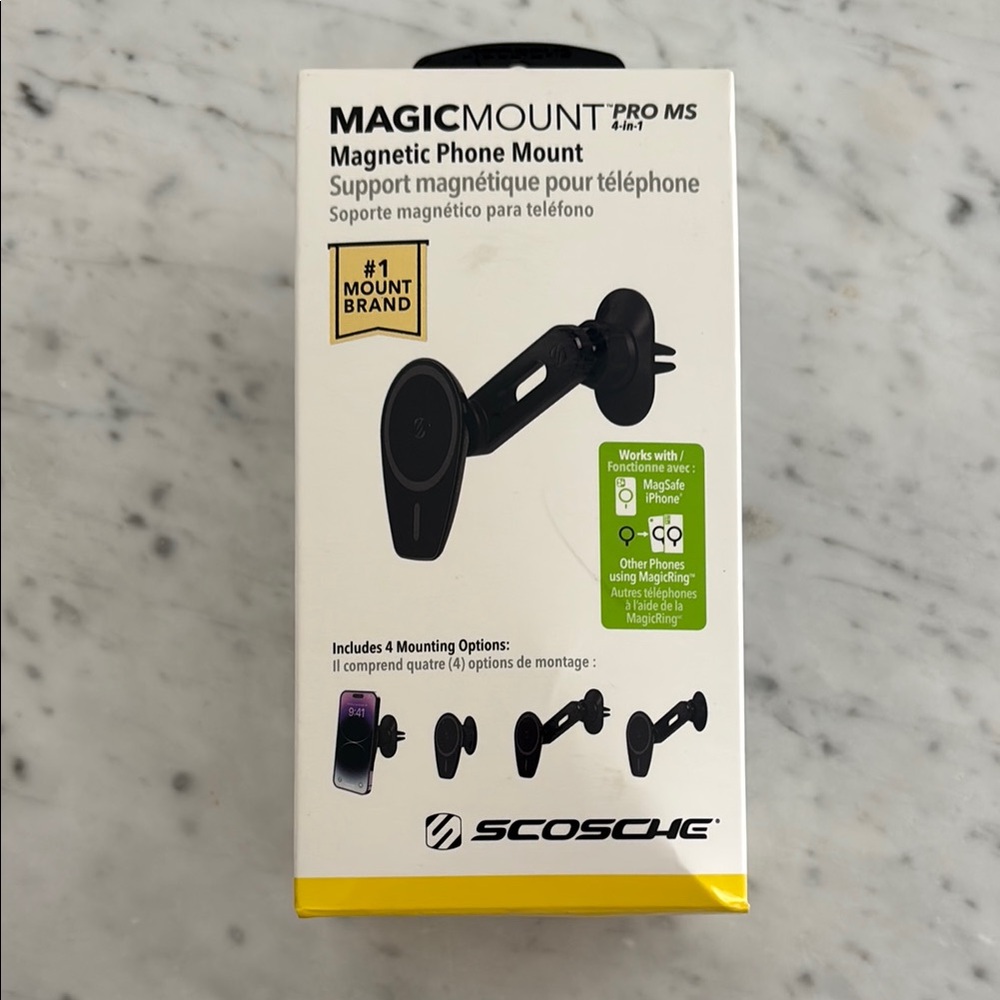Black Magnetic Phone Adapter for Secure Mounting